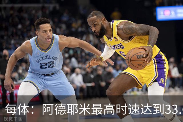 每体：阿德耶米最高时速达到33.6公里，全场冲刺多达39次